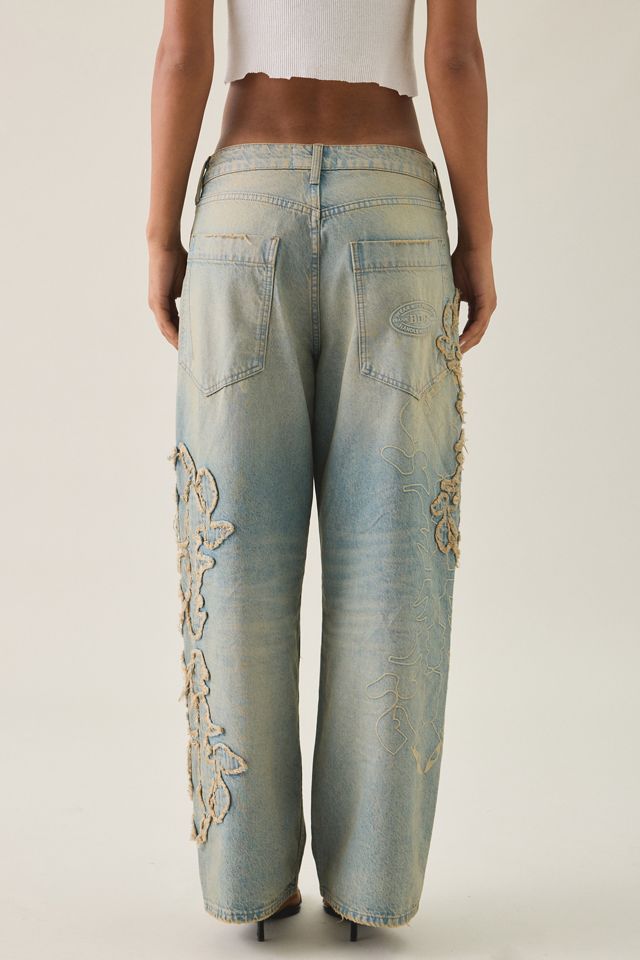 BDG Jaya Frayed Applique Baggy Boyfriend Jeans #4