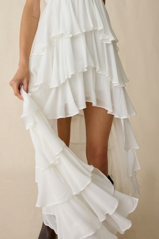 all white long sleeve maxi dress ECB Exclusive: Most Admired Maxi Dress , White XS