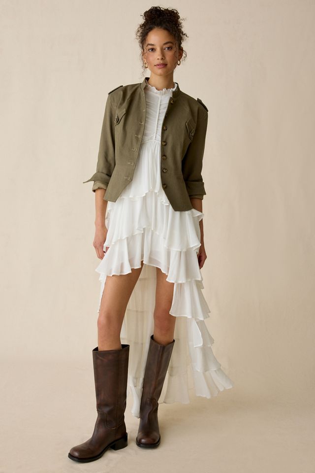 AllSaints Shaela Tiered Ruffle High-Low Maxi Dress #5