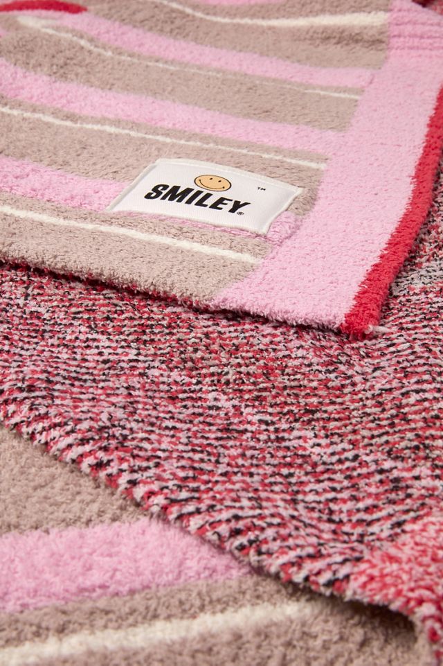 Couverture tricotée rayée Smiley® CozyChic® de Barefoot Dreams #1