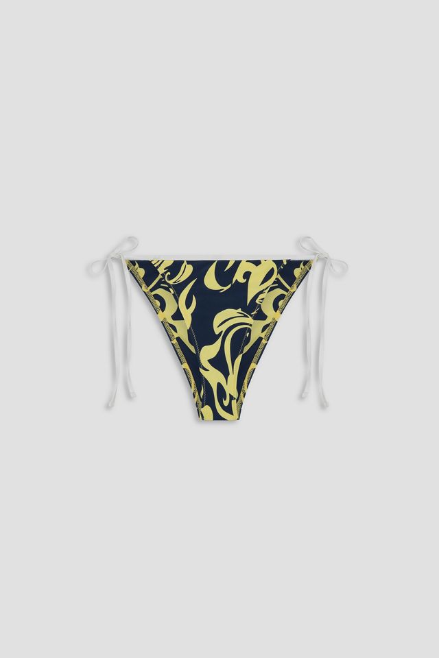 Roxy X Miaou Kauai Navy + Lemonade Tie-Side Bikini Bottoms #1