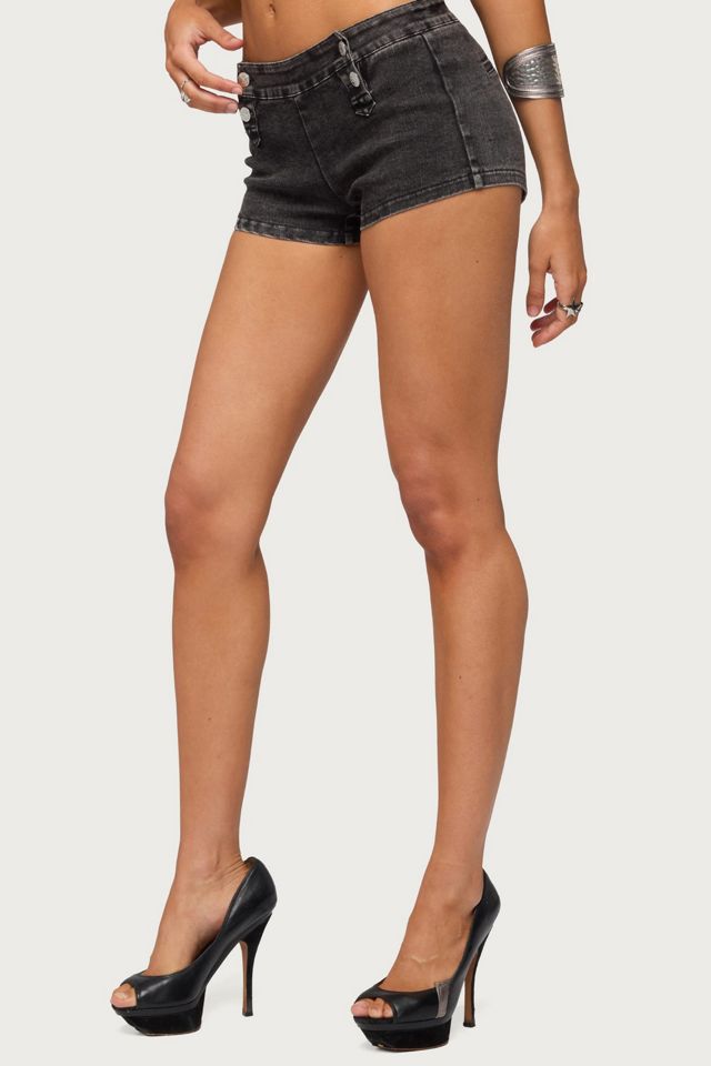 Edikted Sashe Stretchy Denim Shorts #2