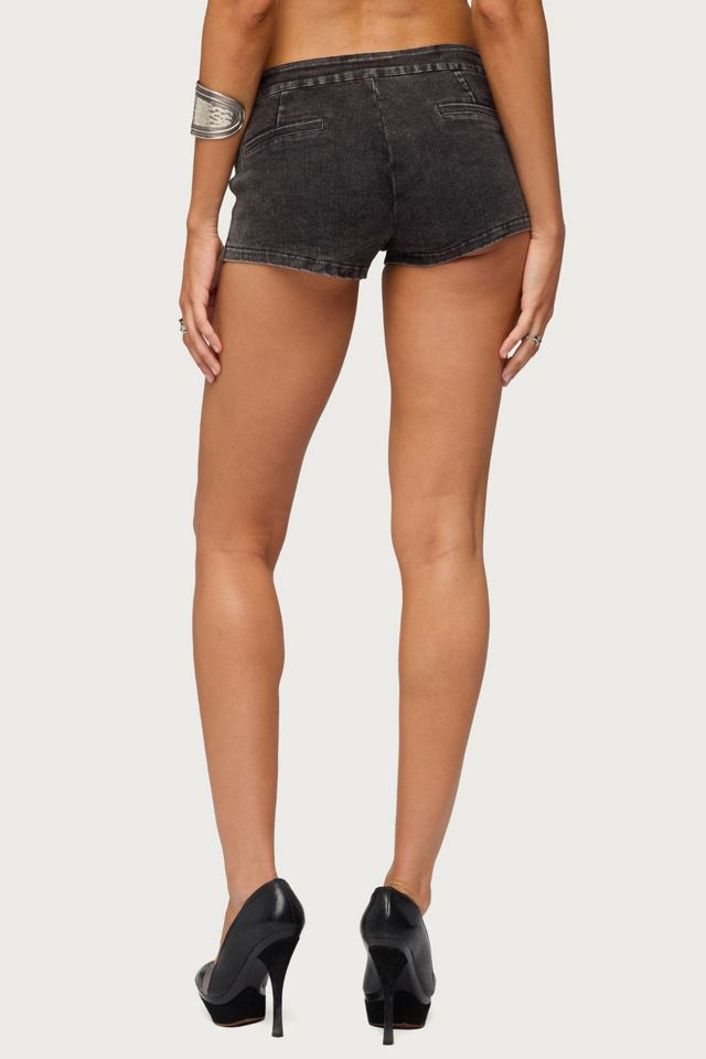 Edikted Sashe Stretchy Denim Shorts #3