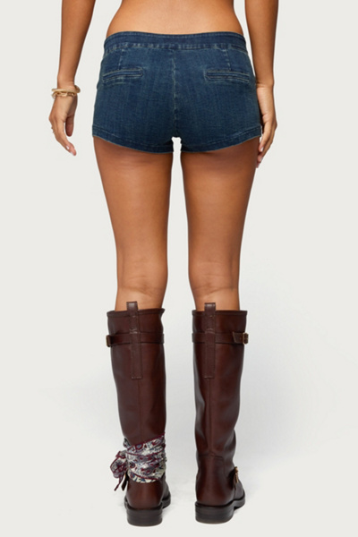 Edikted Sashe Stretchy Denim Shorts