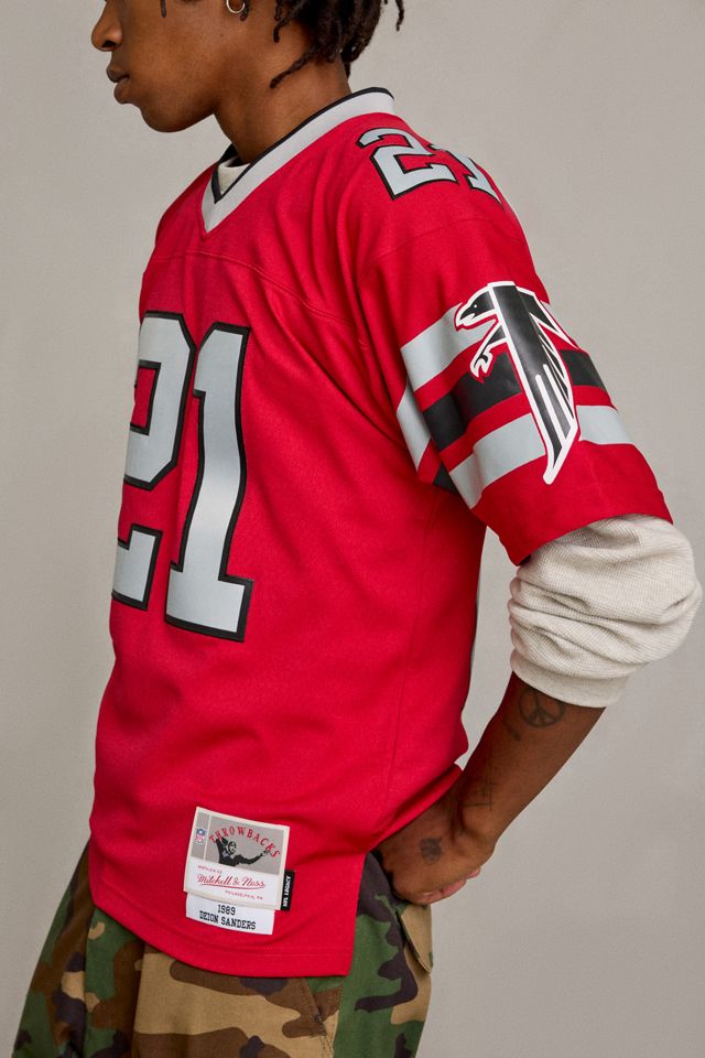 Mitchell & Ness NFL Atlanta Falcons 1989 Deion Sanders Throwback Football Jersey #1