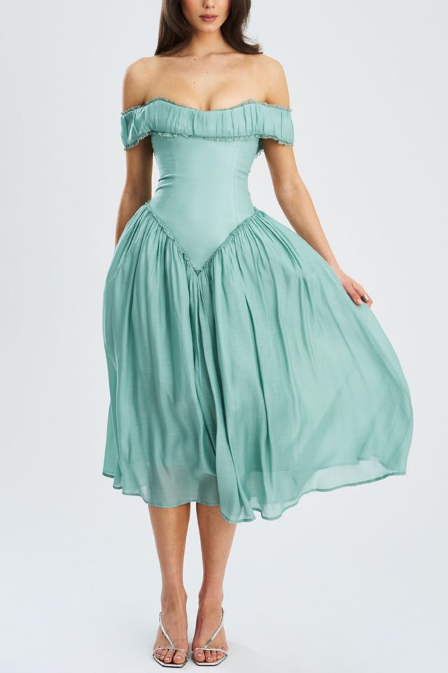 Miss Circle Xavy Off Shoulder Corset Midi Dress #1