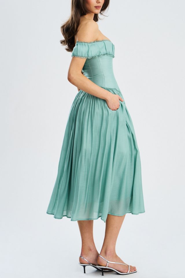 Miss Circle Xavy Off Shoulder Corset Midi Dress #3