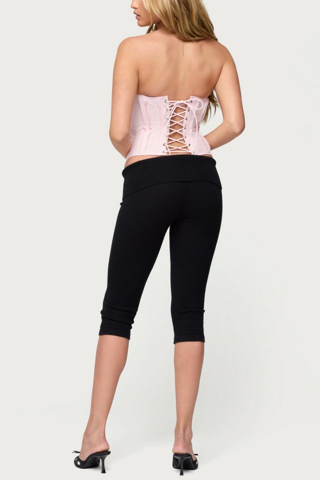 Edikted Naliah Raw Edge Strapless Corset #1