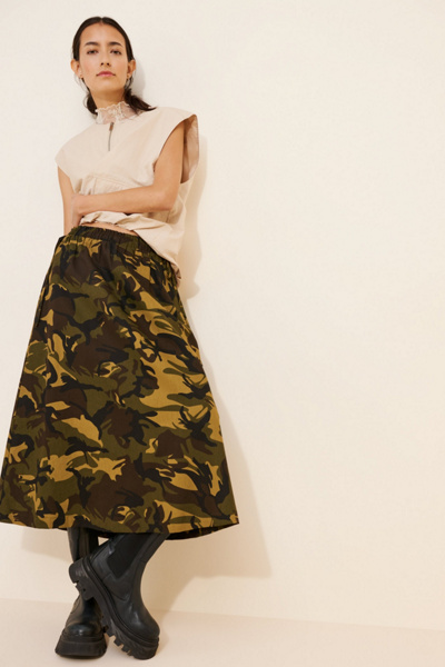 Lisa Says Gah Toph Camo Midi Skirt | Urban Outfitters