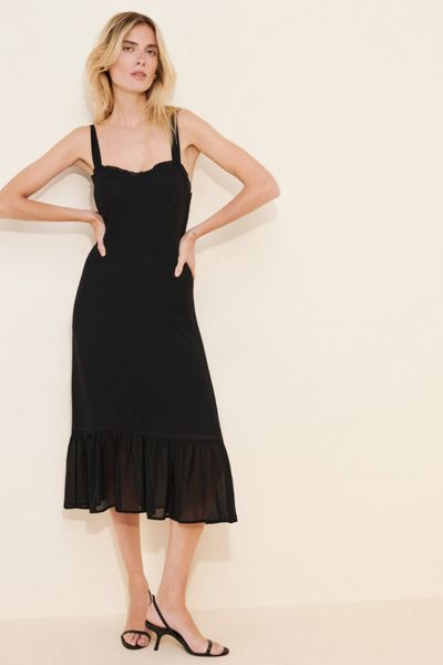 urban outfitters black puff sleeve dress BLACK FEATHERED TOP AND BOTTOM SET Marcy Boutique Urban Outfitters Bla main image 0