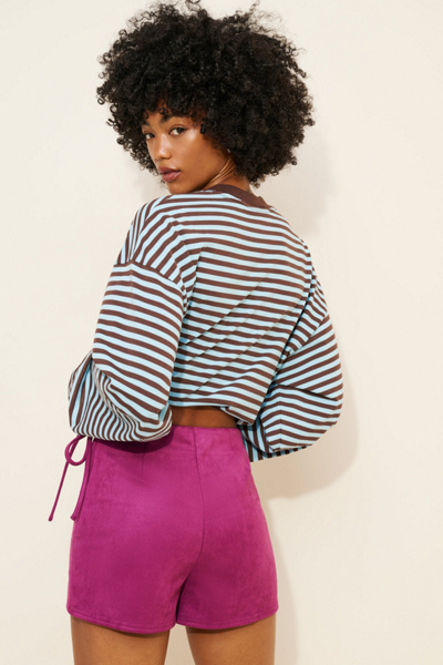 4SI3NNA Vegan Suede Mini Skort