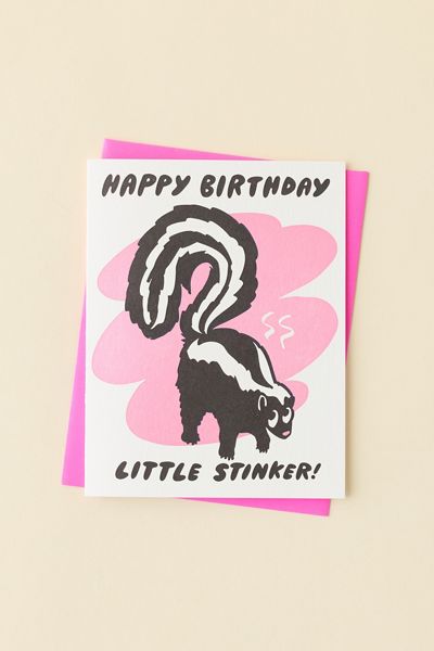 And Here We Are Happy Birthday Stinker Birthday Card