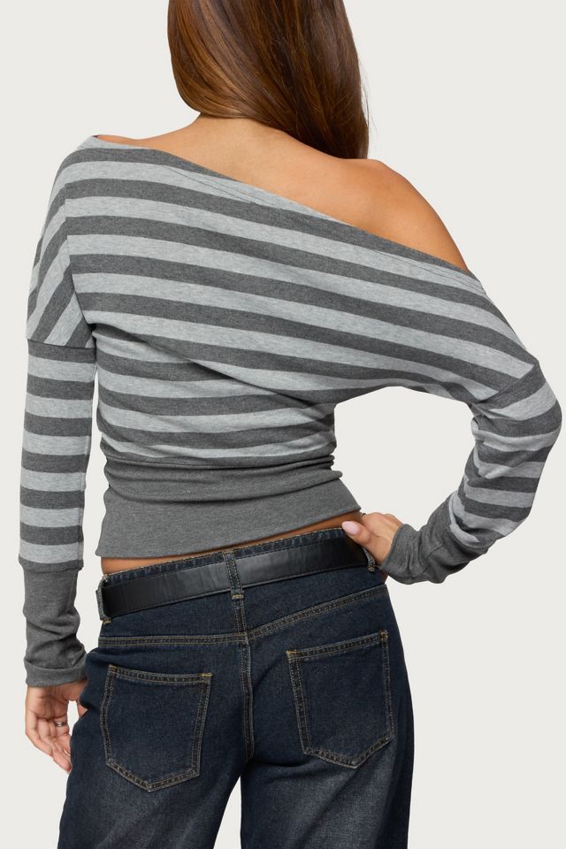 Edikted Marniee Striped Off Shoulder Top #4