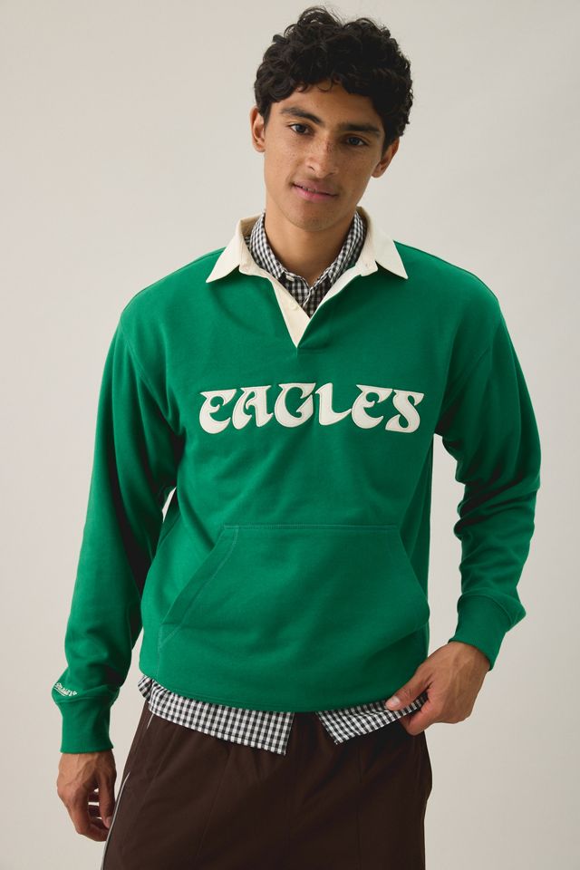 Mitchell & Ness NFL Retro Roots French Terry Polo Sweatshirt #1