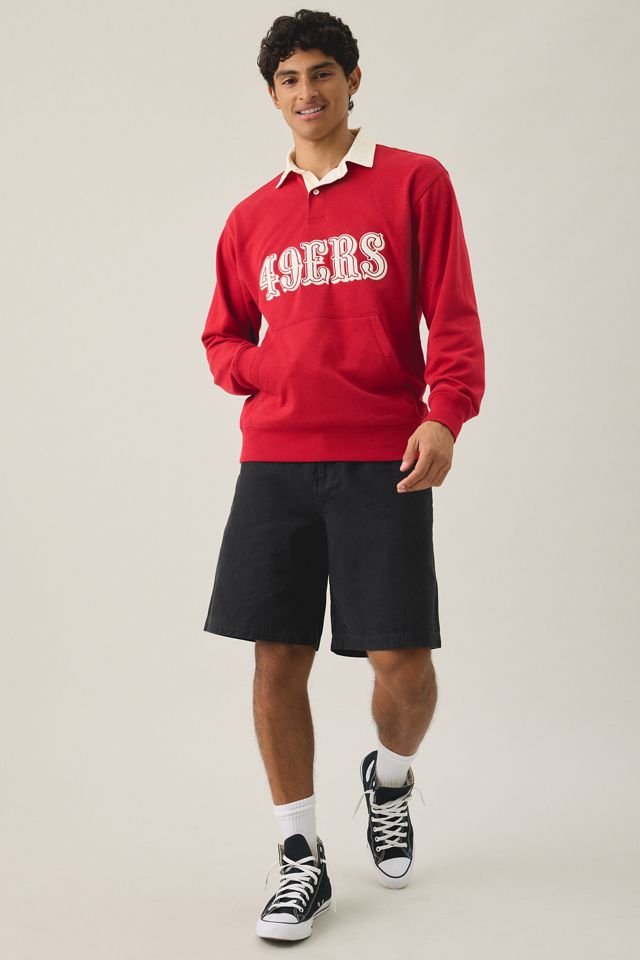 Mitchell & Ness NFL Retro Roots French Terry Polo Sweatshirt #1