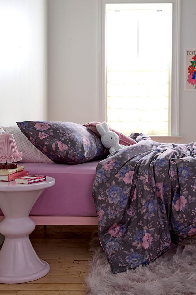 Housse de couette en satin de coton imprimé floral Gemma #1