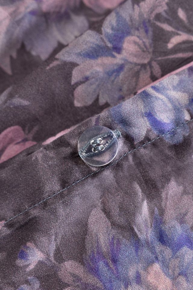 Housse de couette en satin de coton imprimé floral Gemma #4