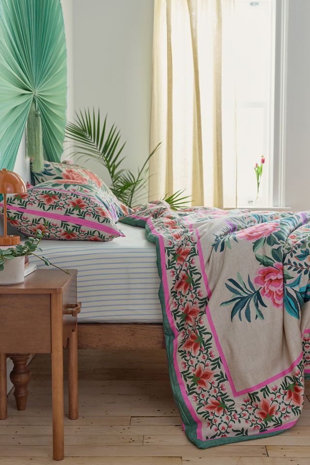 Gemma Floral Printed Cotton Sateen Duvet Cover #1