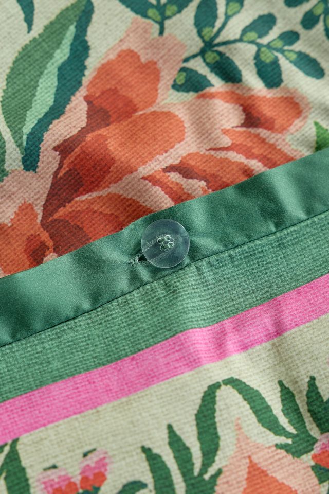 Gemma Floral Printed Cotton Sateen Duvet Cover #4
