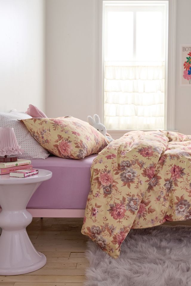 Gemma Floral Printed Cotton Sateen Duvet Cover #1