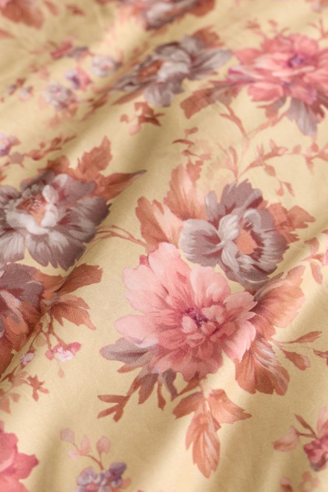 Gemma Floral Printed Cotton Sateen Duvet Cover #3