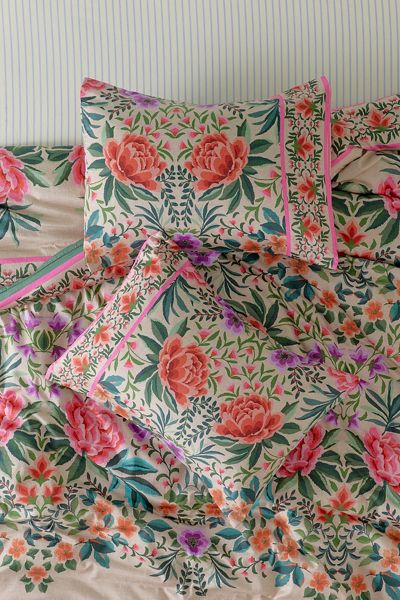 Gemma Floral Printed Cotton Sateen Sham Set