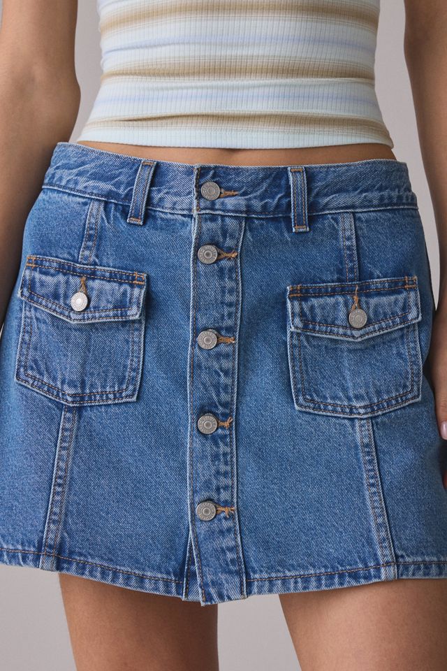 Levi’s® Button-Front Denim Mini Skort #1