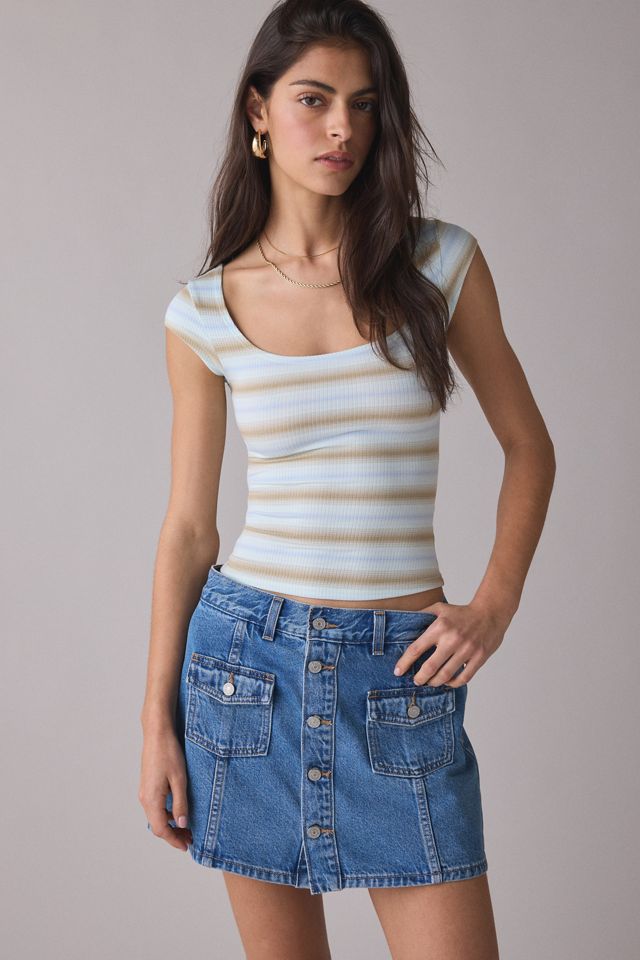 Levi’s® Button-Front Denim Mini Skort #2