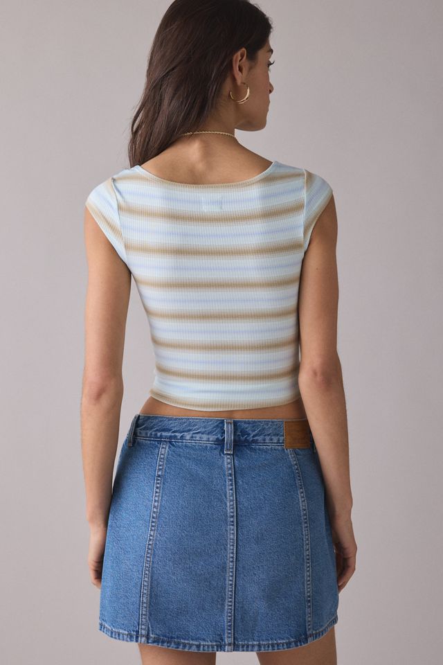 Levi’s® Button-Front Denim Mini Skort #3