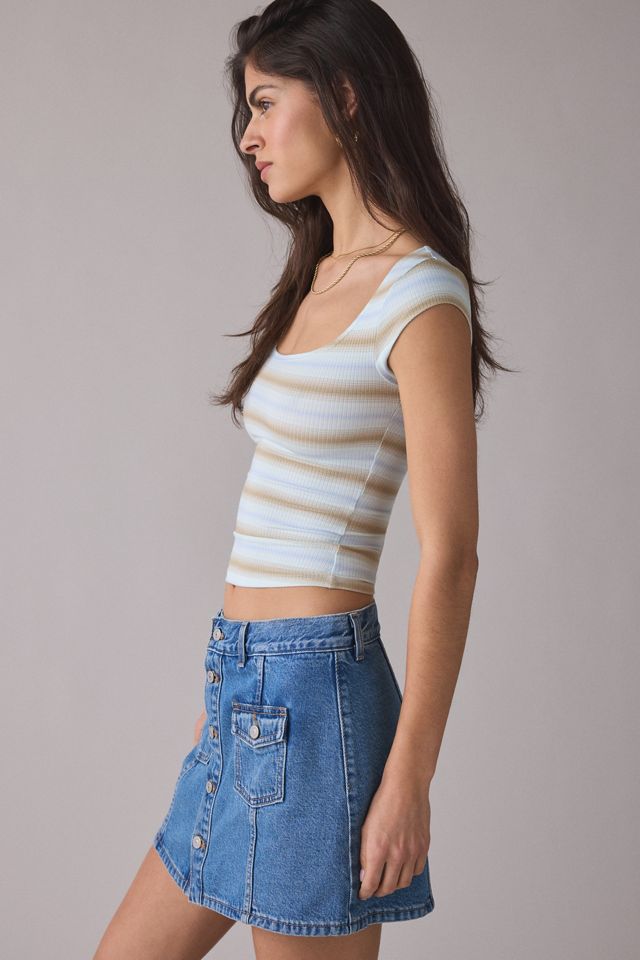 Levi’s® Button-Front Denim Mini Skort #4