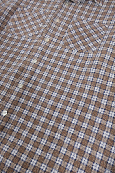 Vintage Plaid Flannel Button-Down Shirt