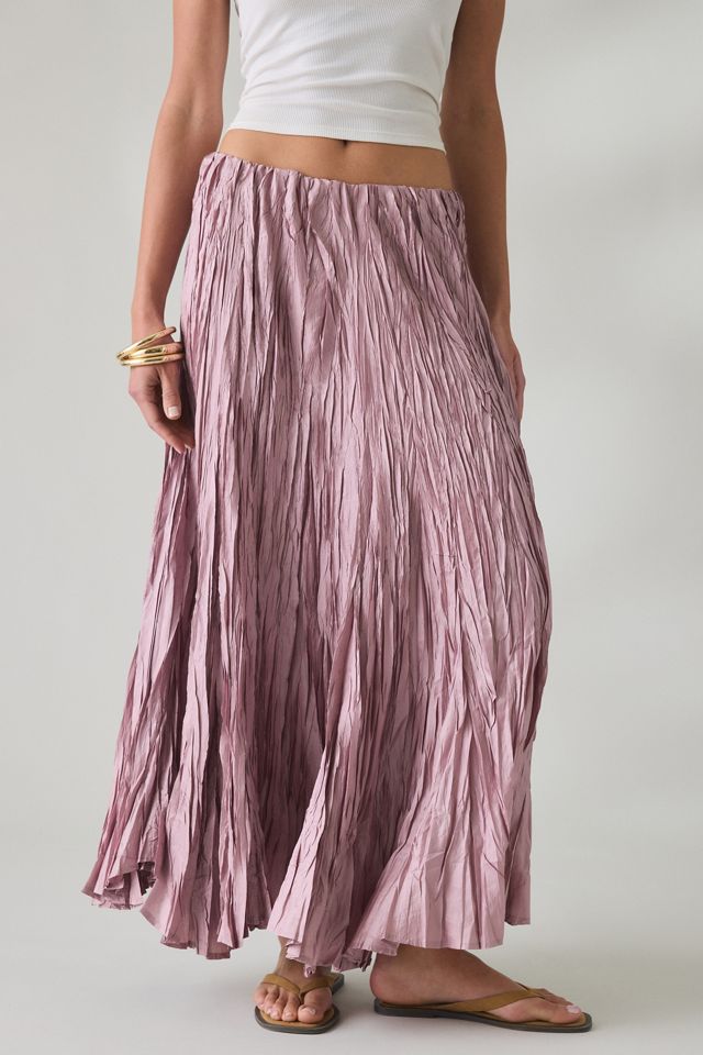 Kimchi Blue Whirlpool Crinkle Low-Rise Maxi Skirt #1