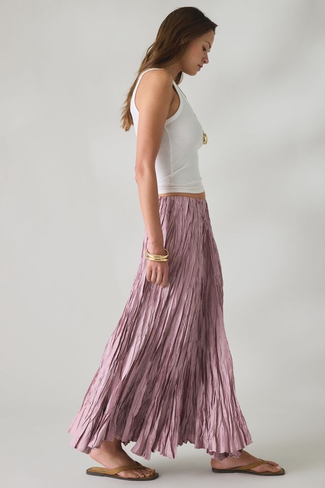 Kimchi Blue Whirlpool Crinkle Low-Rise Maxi Skirt #2
