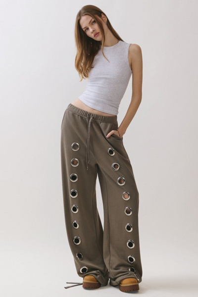 Personal Code Xena Sweatpants With Oversize Grommet Details