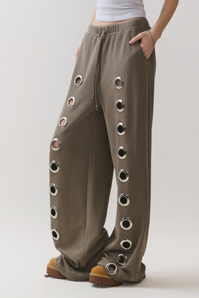 Personal Code Xena Sweatpants With Oversize Grommet Details