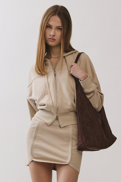 Personal Code Ami Cropped Zip-Up Hoodie | Urban Outfitters