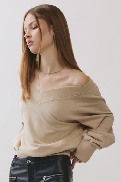 Personal Code Ophelia Off The Shoulder Sweatshirt