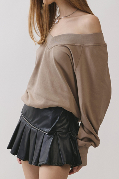 Personal Code Ophelia Off The Shoulder Sweatshirt