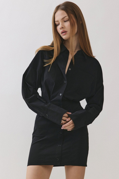 Personal Code Stephanie Button Down Woven Mini Dress