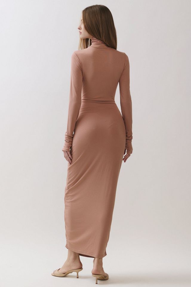Personal Code Rosaline Turtle Neck Maxi Dress With Knot Tie #3
