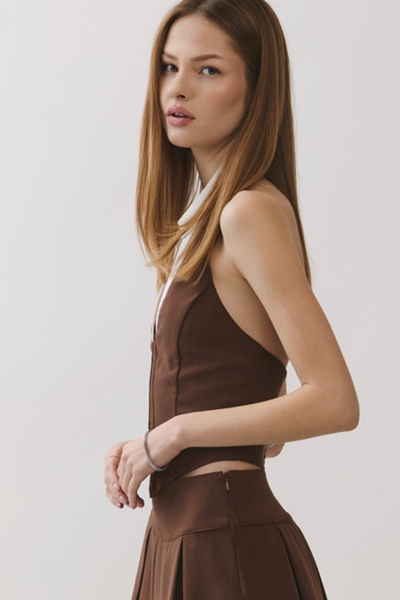 Personal Code Freya Sleeveless Halter Vest Top