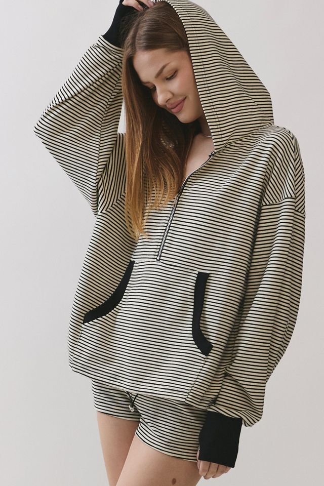Personal Code Amiri Stripe Half Zip Up Hoodie #1