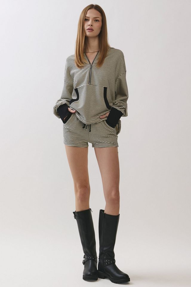 Personal Code Amiri Stripe Half Zip Up Hoodie #2