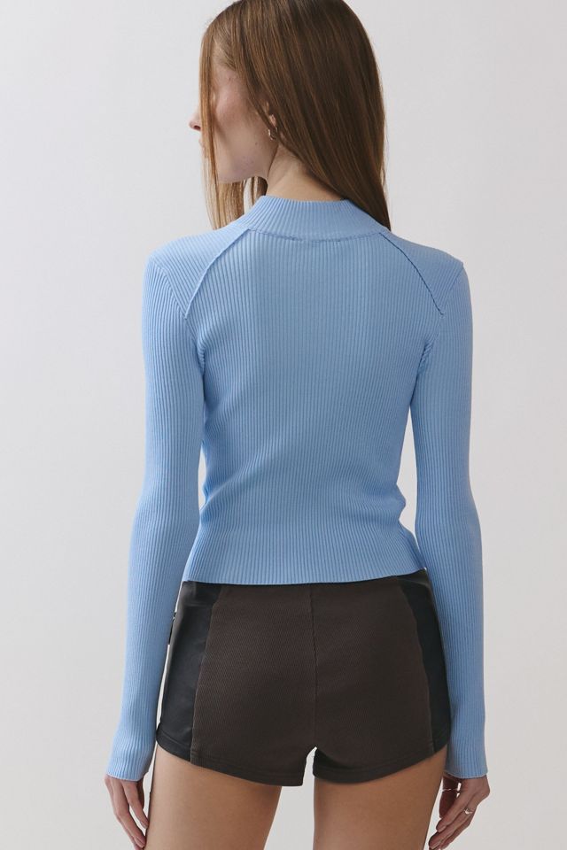 Personal Code Monique Ribbed Double Zipper Top #1