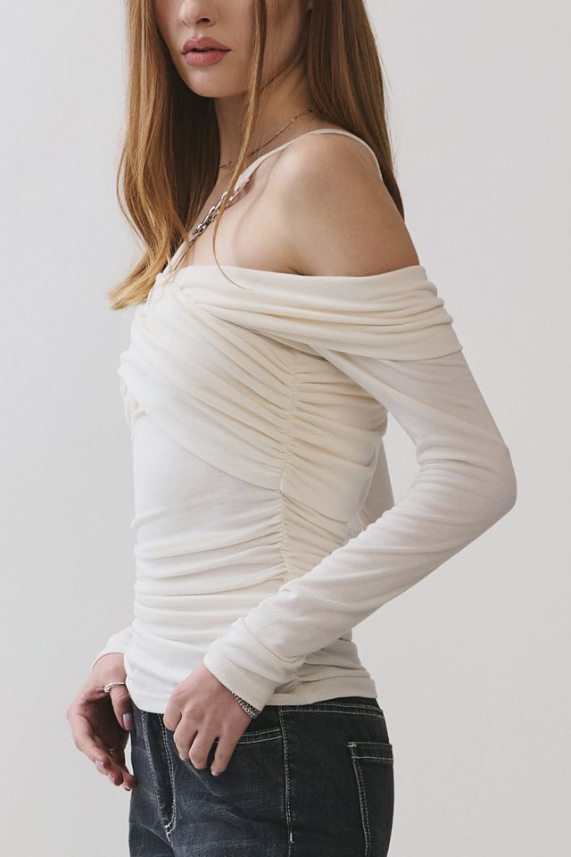Personal Code Eleanor Off Shoulder Chain Accent Top #3