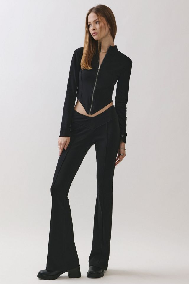 Personal Code Kimi V-cut Zip Up Mock Neck Top #2