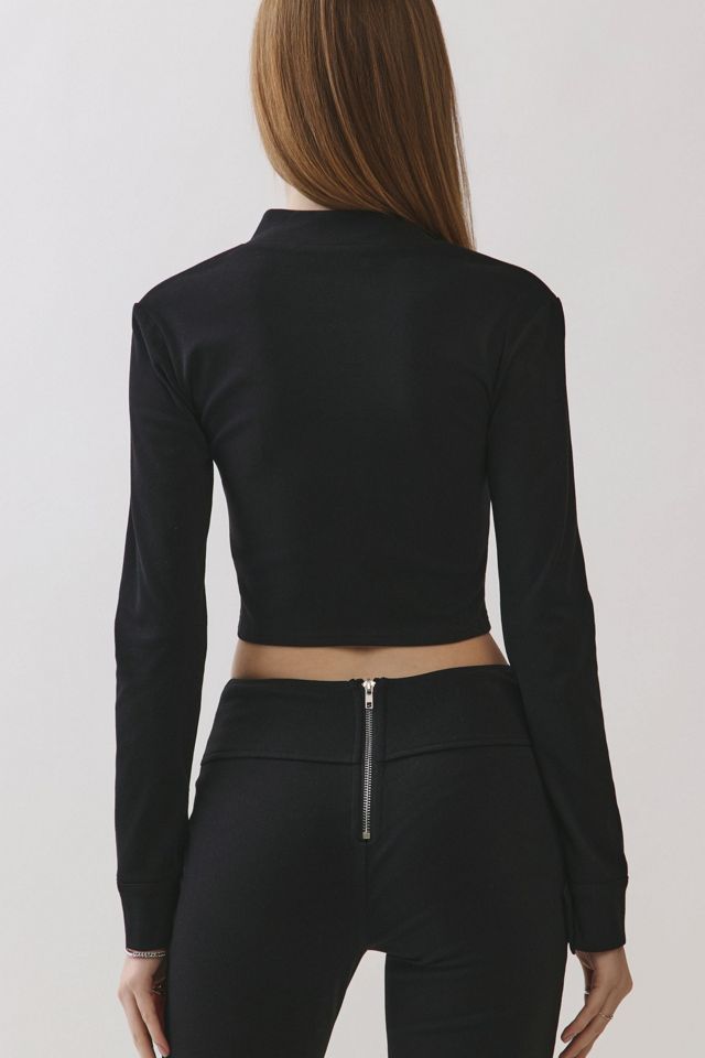 Personal Code Kimi V-cut Zip Up Mock Neck Top #4