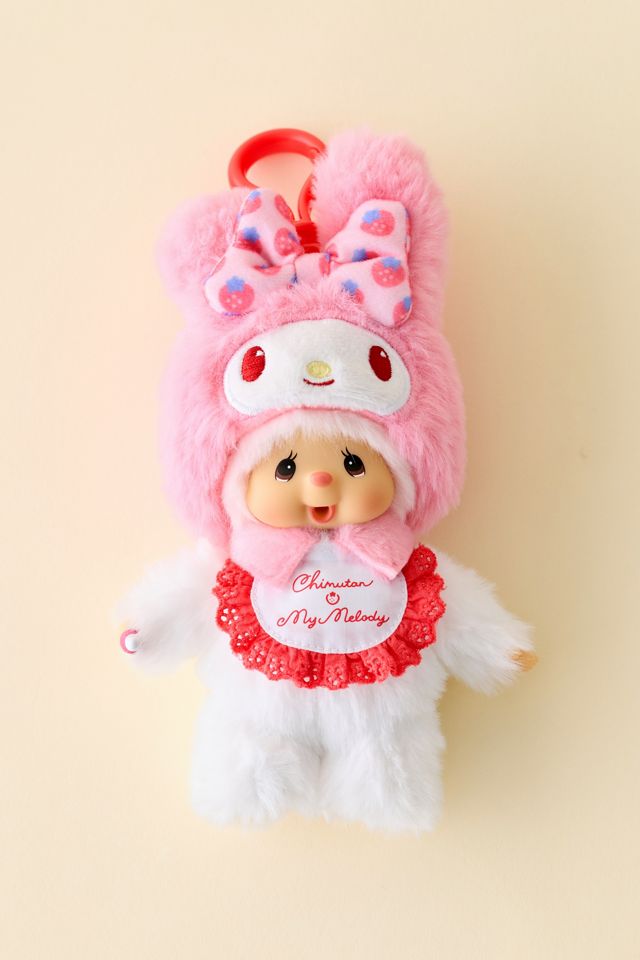Monchhichi Chimutan X Sanrio My Melody UO Exclusive Plushie Keychain #1
