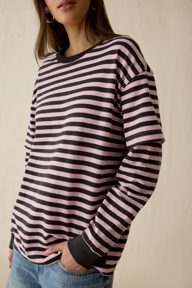 Vans Twofer Striped Layered Long Sleeve Shirt #5