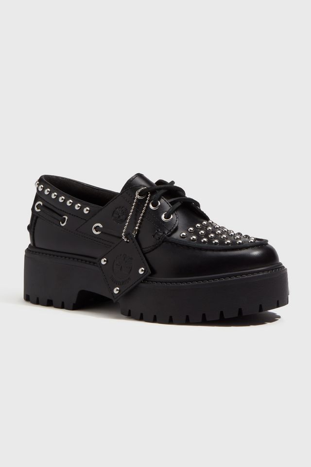 Timberland Women's Stone Street Studded Platform Boat Shoes #1
